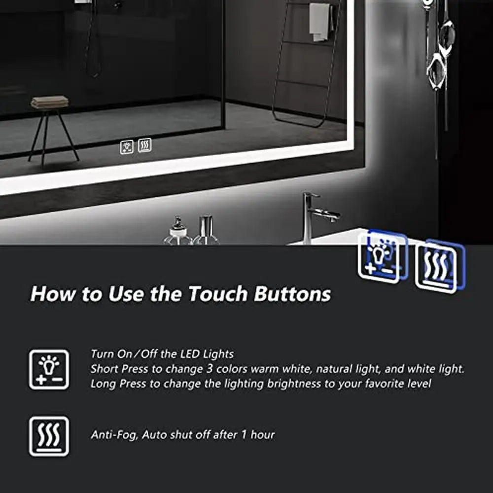 YevEra™ | LuminClear LED Anti-Fog Mirror